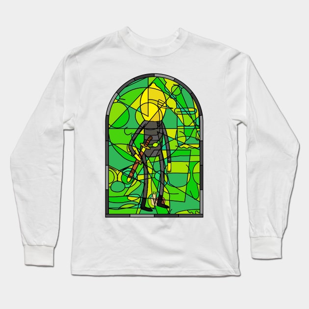 Stained Glass Lemongrab Special Tribute Long Sleeve T-Shirt by gkillerb